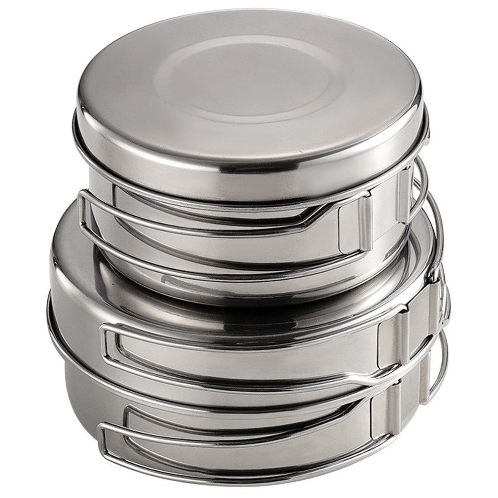 Camping Cooking Set Stainless Steel - 1 Set Paslanmaz Çelik Kamp Yemek