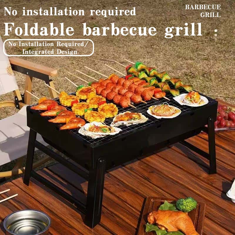 Camp Grill Portable Folding - Açık hava katlanabilir portatif barbekü ızgarası,