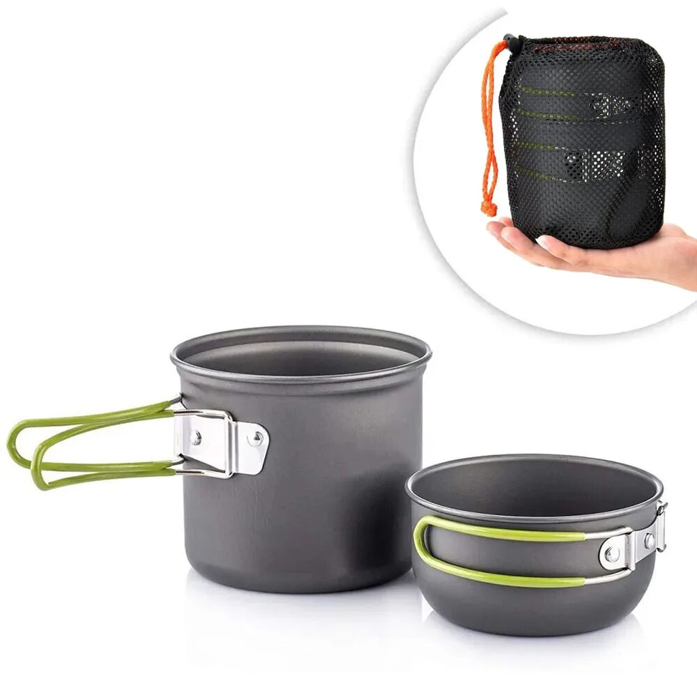Camping Cooking Set 2 Person - Kamp Tencere yemek takımı Ultralight Kamp