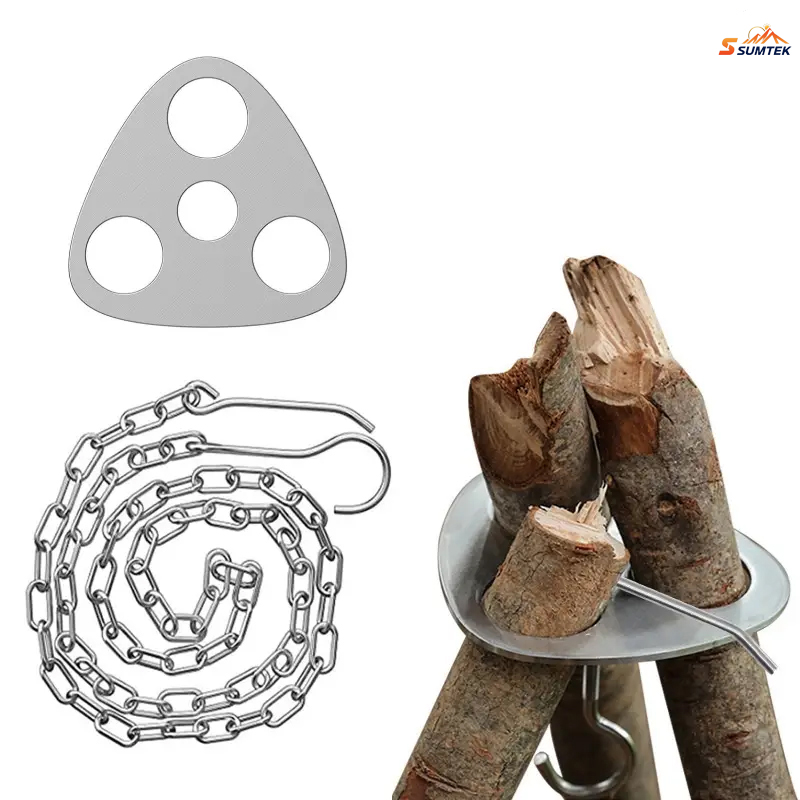 Camping Cooking Multi Tool - Paslanmaz Çelik Taşınabilir Kamp Tripod Askı