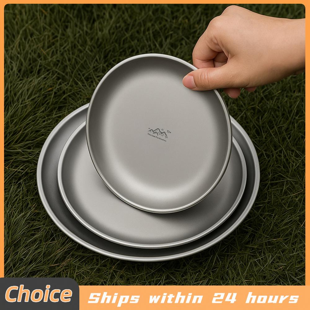 Camping Cooking Set Stainless Steel - Taşınabilir Titanyum Arıtılmış Paslanmaz Çelik Plaka