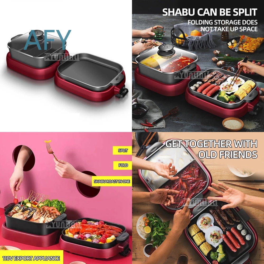 Camping Cooking Hot Plate - Taşınabilir Elektrikli Sıcak Tencere Izgarası Ev