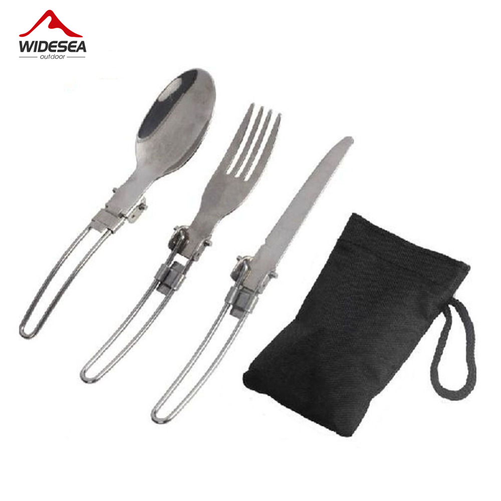 Camping Cooking Set Stainless Steel - 3 adet 1 takım Taşınabilir Açık
