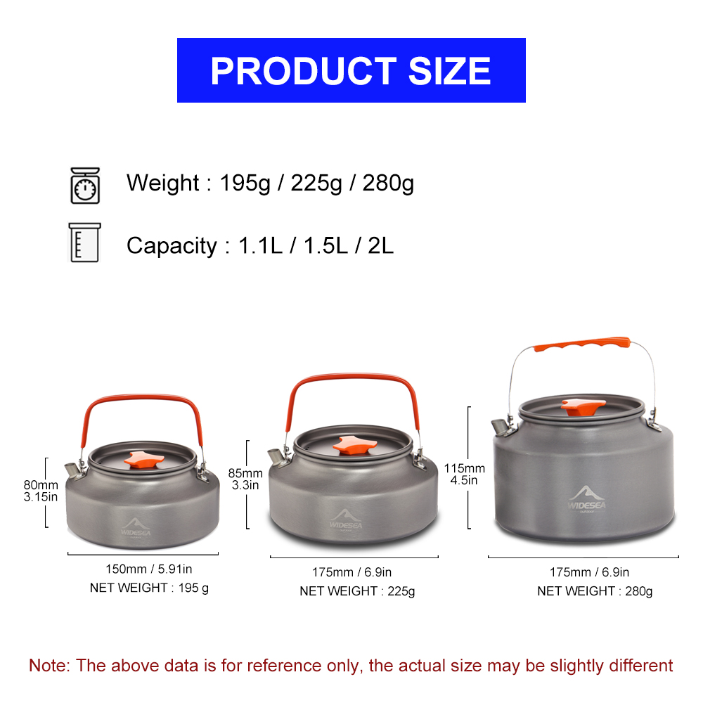 Widesea 1.1L 2L1.5L Kamp Su Is - Camping Cooking Utensil Set incelemesi ve fiyatı