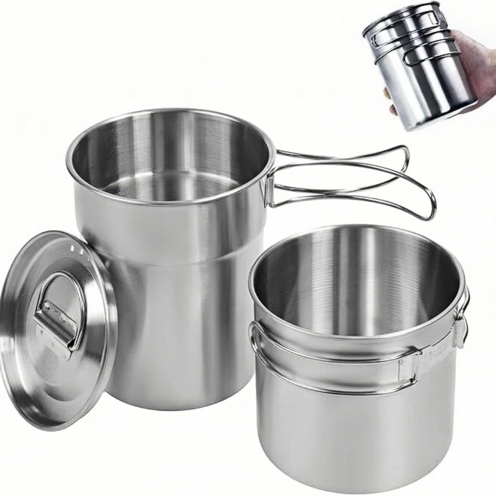 Katlanabilir Kamp Bardakları K - Camping Cooking Set Stainless Steel incelemesi ve fiyatı