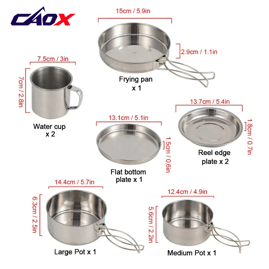 CAOX 8 Parça/Set Kamp Yemek Se - Camping Cooking Hot Plate incelemesi ve fiyatı