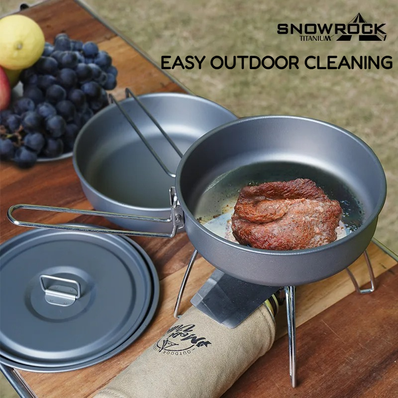SNOWROCK Titanyum Tava, Paslan - Camping Cooking Set 2 Person incelemesi ve fiyatı