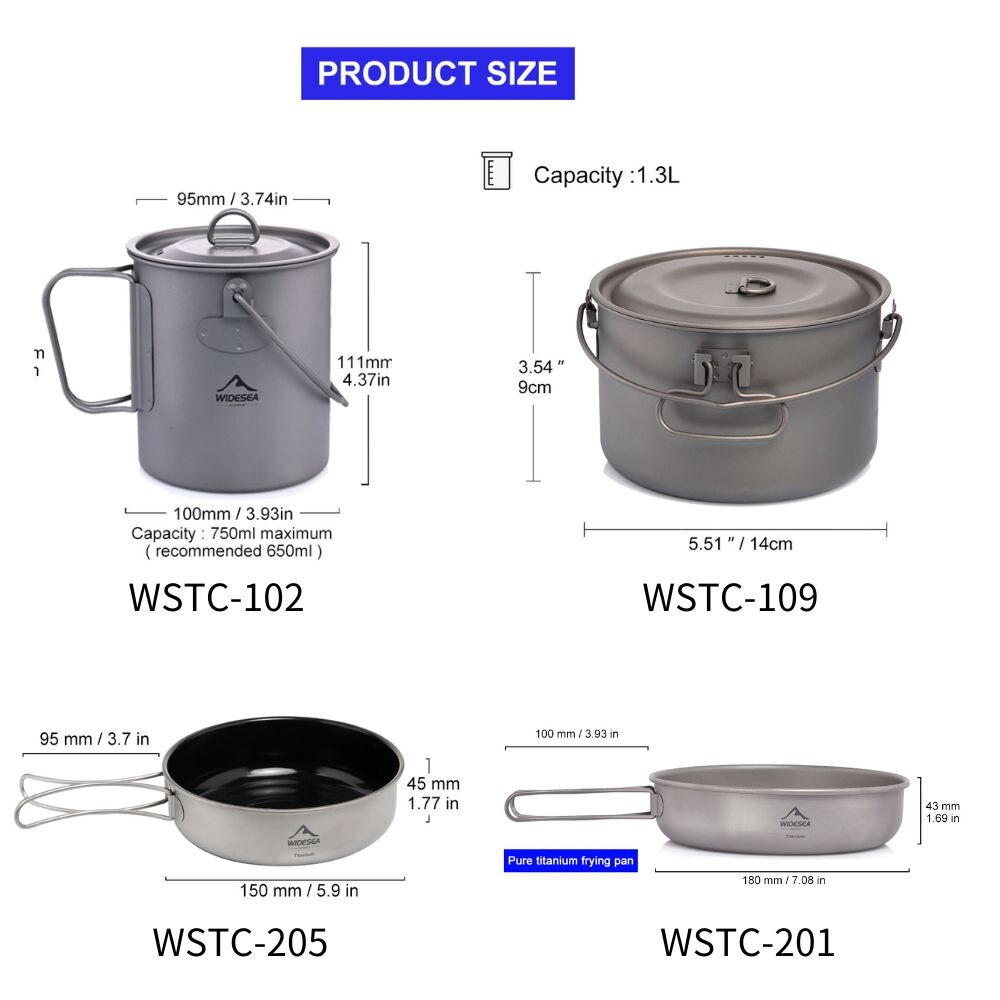 Widesea kamp sofra titanyum te - Camping Cooking Frying Pan incelemesi ve fiyatı