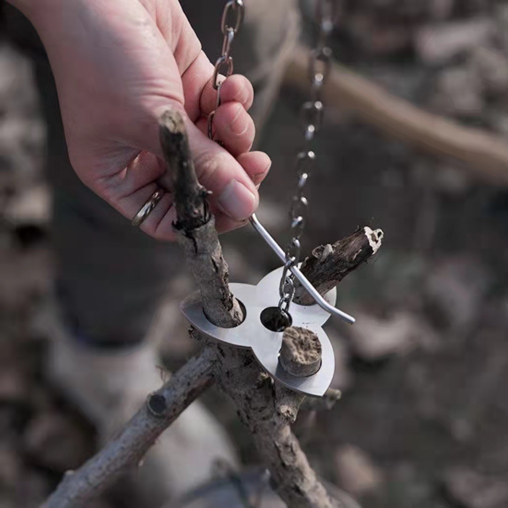 Paslanmaz Çelik Kamp Tripod'u  - Camping Cooking Multi Tool incelemesi ve fiyatı