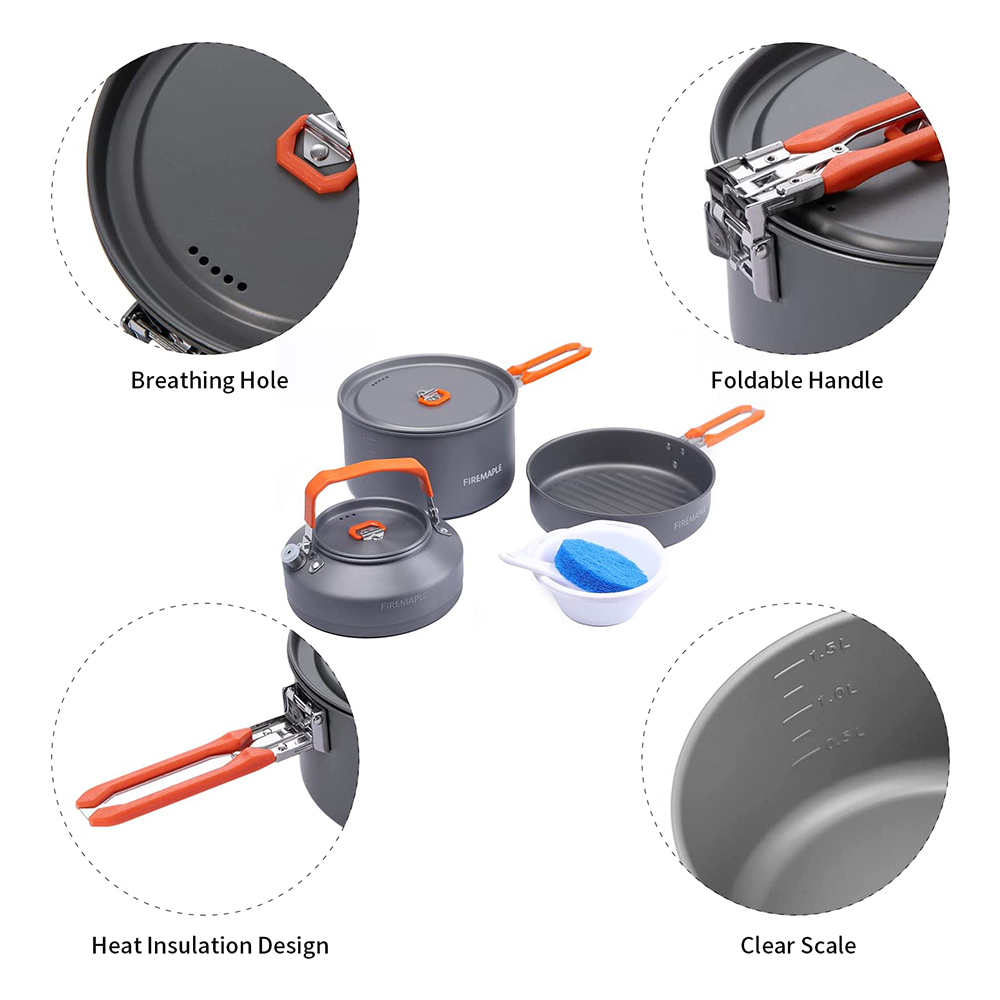 Yangın akçaağaç piknik Pot tav - Camping Cooking Set 2 Person incelemesi ve fiyatı