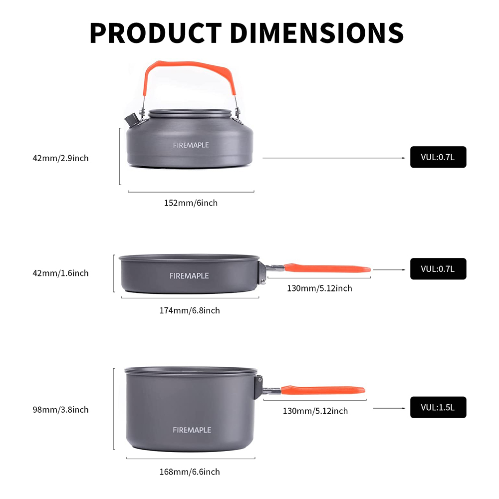 Yangın akçaağaç piknik Pot tav - Camping Cooking Set 2 Person incelemesi ve fiyatı
