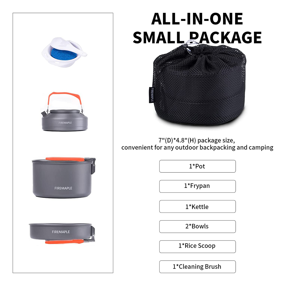 Yangın akçaağaç piknik Pot tav - Camping Cooking Set 2 Person incelemesi ve fiyatı